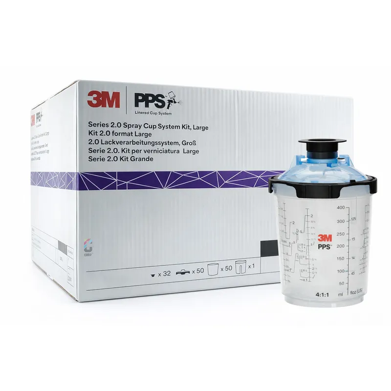 3M 26312 PPS 2.0 Kit Midi 400ml - 125mu - 50 binnenbekers + deksels Beperkte Voorraad